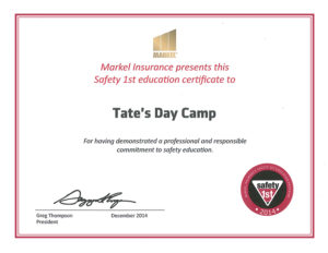 Safety First Certificate