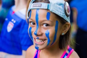 Girl with Blue Face Paint