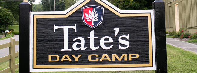 Tates Day Camp Sign